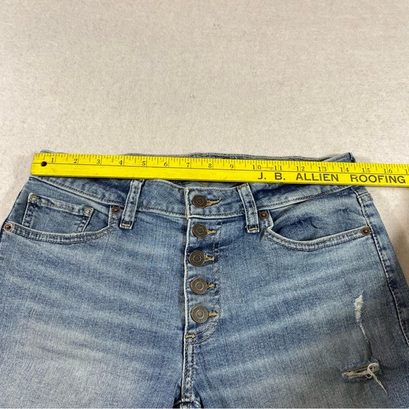 Lucky Brand Shorts The Roll Up Shorts Button Fly Jean Shorts Distressed … - Picture 7 of 11